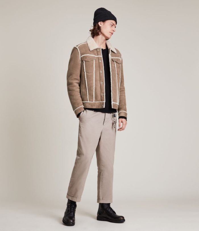 Hayle shearling mocha jacket for men - Image 4