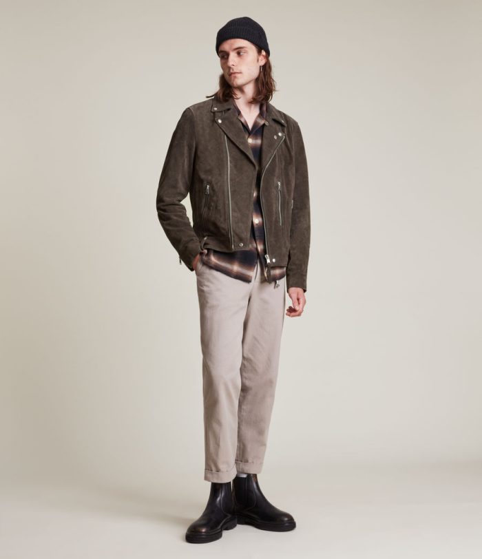 Neko suede biker brown jacket for men