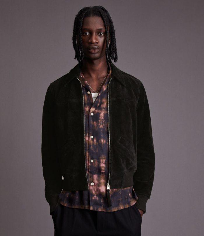 Halcrow suede leather black jacket for men - Image 4