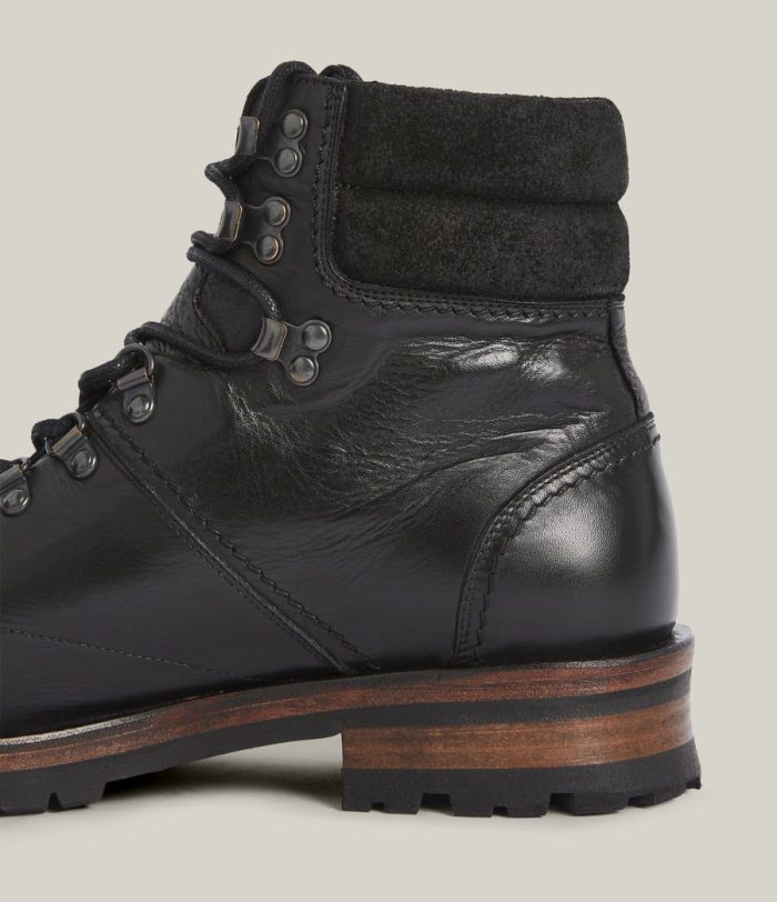 Felton black leather boots for men - Image 6