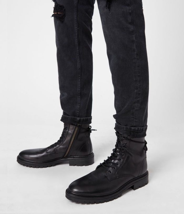 Tobias black leather boots for men - Image 2