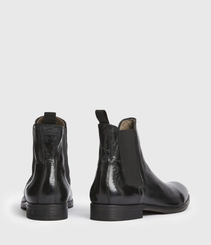 Jesiah black leather boots for men - Image 2