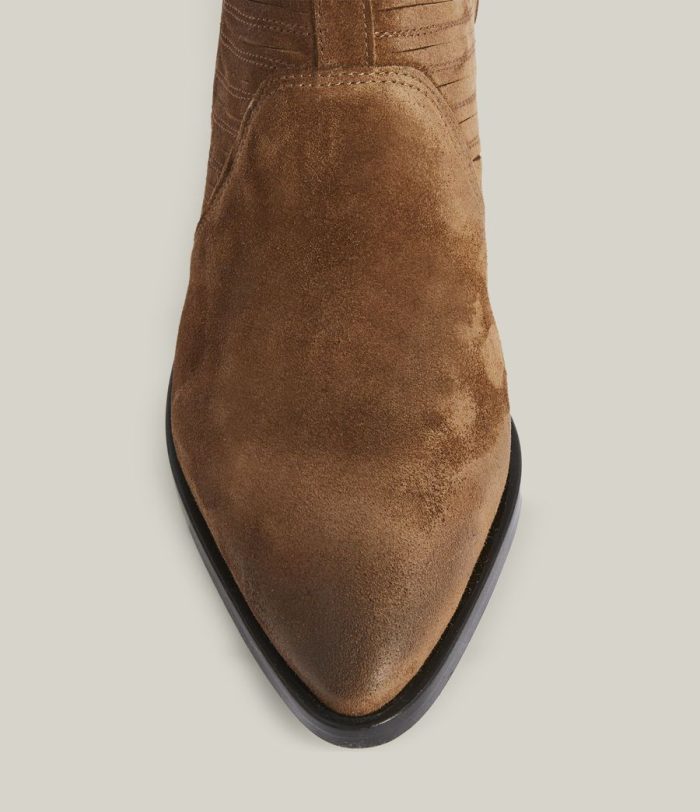 Fion brown suede boots for women - Image 3