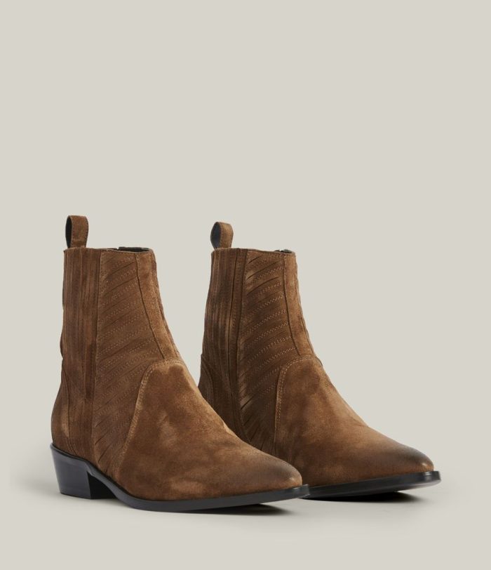 Fion brown suede boots for women - Image 7