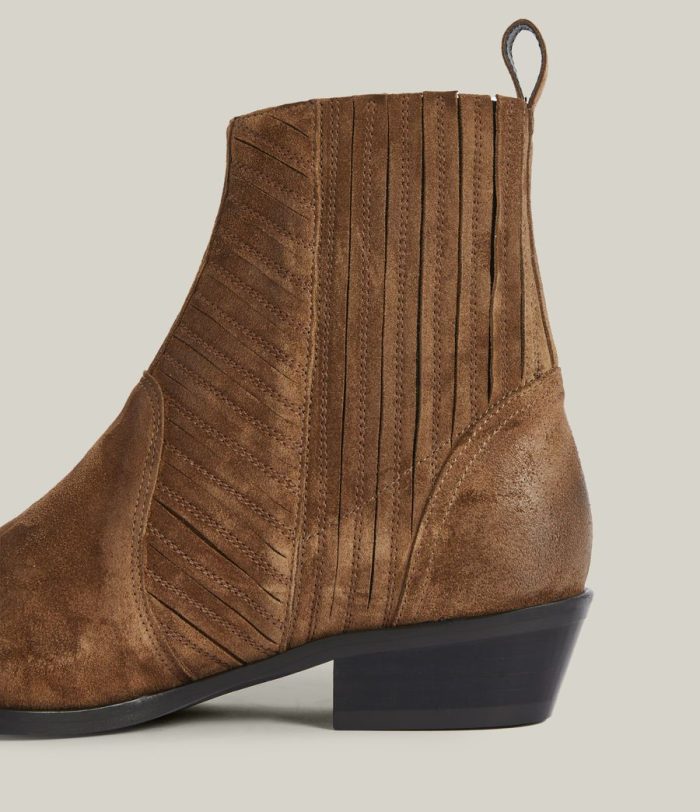 Fion brown suede boots for women - Image 4