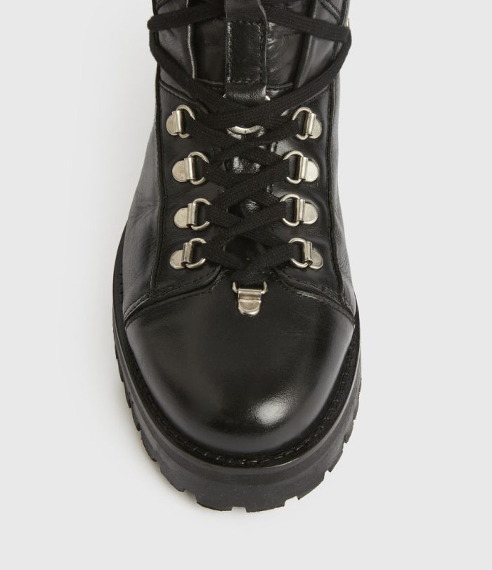 Franka black leather boots for women - Image 5