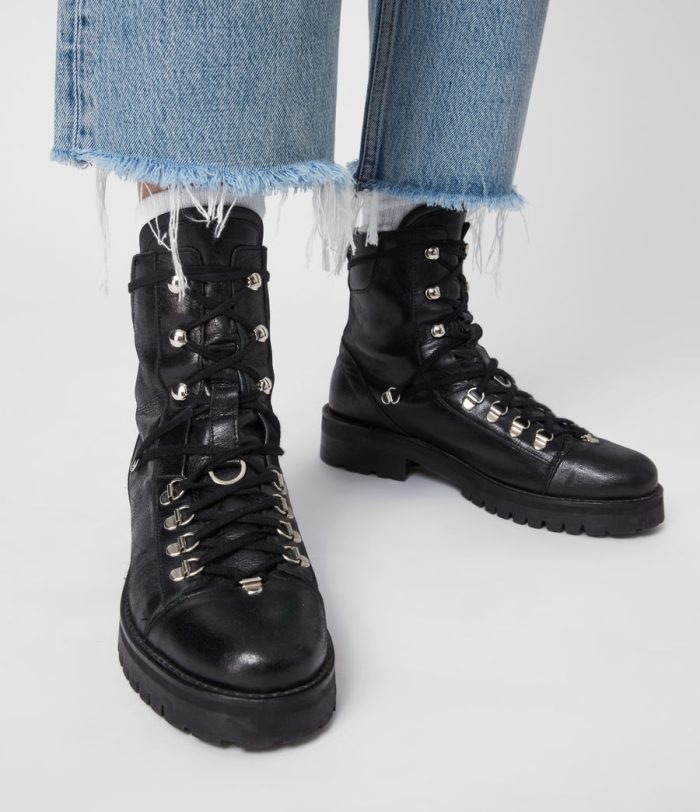 Franka black leather boots for women - Image 4