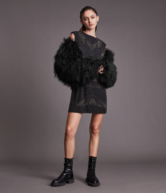Brooke shearling black jacket for women